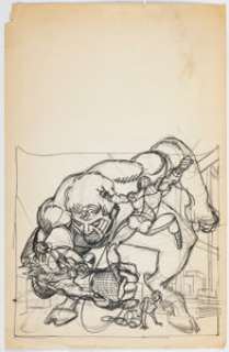 Kane, Gil | Gil Kane Giant-Size Spider-Man #3 Doc Savage Cover Preliminary Original Art (Marvel, 1975).... | Heritage