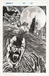 Craig Gilmore and Malcolm Jones III - Morbius: The Living Vampire #25 Pin-Up Original Art (Marvel, 1994)....