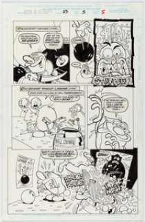 Darren Auck and Gary Fields The Ren & Stimpy Show #33 Story Page 5 Original Art (Marvel, 1995).
