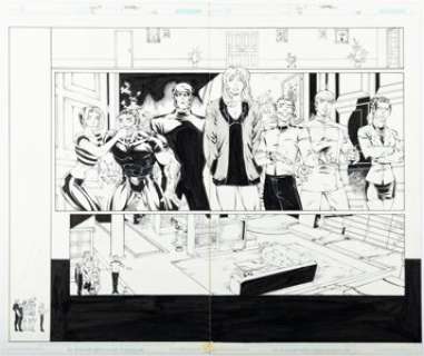 Ed Benes and Jonathan Sibal Gen 13 #46 Double Page Spread 2-3 Original Art (DC/WildStorm, 1999). (Total: 2 Original Art)