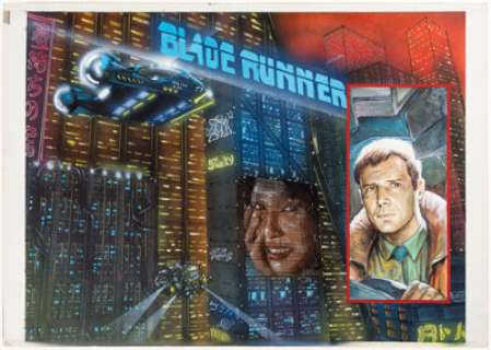 Joe Phillips Blade Runner Sample Page Illustration Original Art (Malibu, 1992).