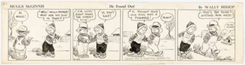 Wally Bishop Muggs McGinnis Daily Comic Strip Original Art dated 11-24-34 (King Features, 1934).
