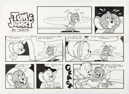 Kelly Jarvis Tom and Jerry Sunday Comic Strip Original Art dated 12-8-91 (Editors Press Service, 1991). | Heritage