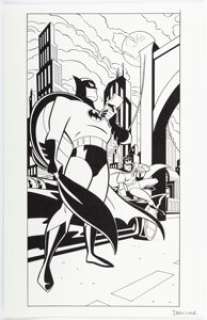 Erik Doescher - Batman and Robin Illustration Original Art (c. 1990s).