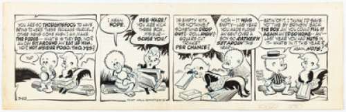 Walt Kelly Pogo Daily Comic Strip Original Art dated 3-28-55 (Post Hall Syndicate, 1955). | Heritage