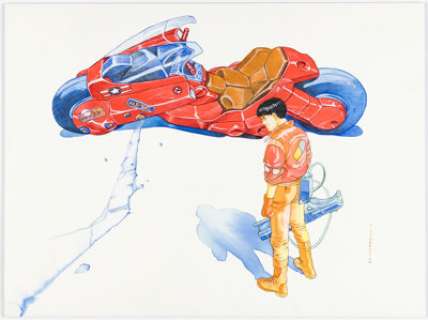 Jeff Pittarelli - Kenada and Bike from Akira Illustration Original Art (2006).