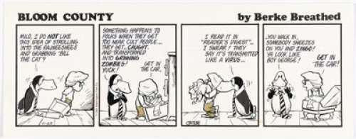 Berke Breathed Bloom County Daily Comic Strip Original Art dated 11-22-84 (Washington Post Co, 1984).