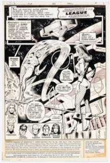 Rich Buckler and Frank McLaughlin Justice League of America #189 Splash Page 1 Original Art (DC, 1981). | Heritage