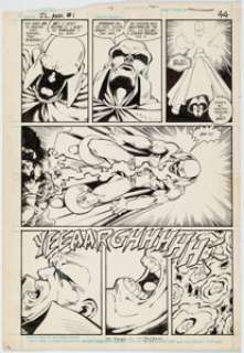 Keith Giffen, Bill Willingham and Dick Giordano Justice League Annual #1 Story Page 37 Original Art (DC, 1987).