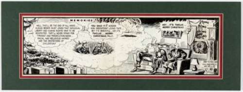 Ham Fisher Joe Palooka Daily Comic Strip Original Art dated 12-25-44 (McNaught Syndicate, 1944).