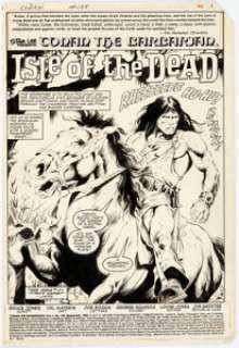 Val Mayerik Conan the Barbarian #138 Splash Page 1 Original Art (Marvel, 1982). (Total: 2 Items) | Heritage