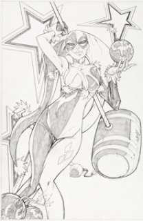 JonBoy Meyers Special Convention Exclusive: Batman Adventures #12 Harley Quinn Variant Cover Original Art (DC, 2016). (Total: 3 Items) | Heritage