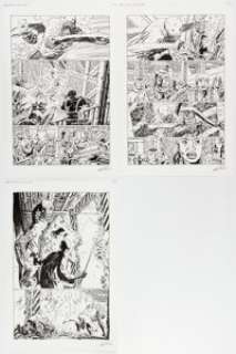 Guy Davis B.P.R.D.: Killing Ground #3 and 5 Story Pages Group of 3 (Dark Horse, 2007). (Total: 3 Original Art)