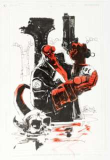 Bill Sienkiewicz - Hellboy Specialty Illustration Original Art (undated). | Heritage