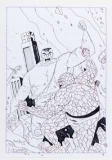 Kundo Krunch - Hulk vs. Thing Specialty Illustration Original Art (2023).