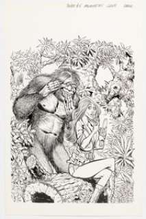 Don Lomax Mammery Lane #4 Sasquatch Cover Original Art (c. 1980s).