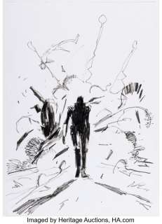 Ashley Wood Metal Gear Solid #5 Solid Snake Splash Page 6 Original Art (IDW, 2005).