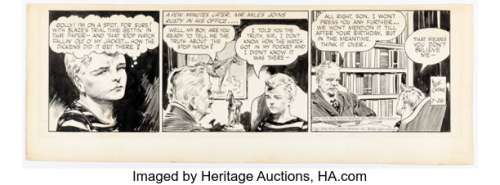 Frank Godwin Rusty Riley Daily Comic Strip Original Art dated 7-28-48 (King Features Syndicate, 1948).