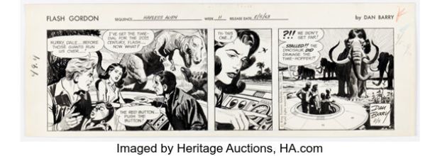 Dan Barry Flash Gordon Daily Comic Strip Original Art dated 8-5-63 (King Features Syndicate, 1963). | Heritage