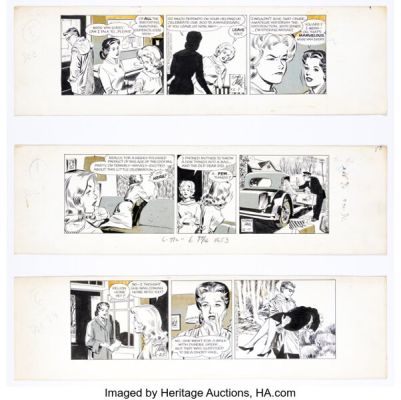 Stan Drake The Heart of Juliet Jones Daily Comic Strip Original Art Group of 3 (King Features Syndicate, 1961). (Total: 3 Original Art) | Heritage