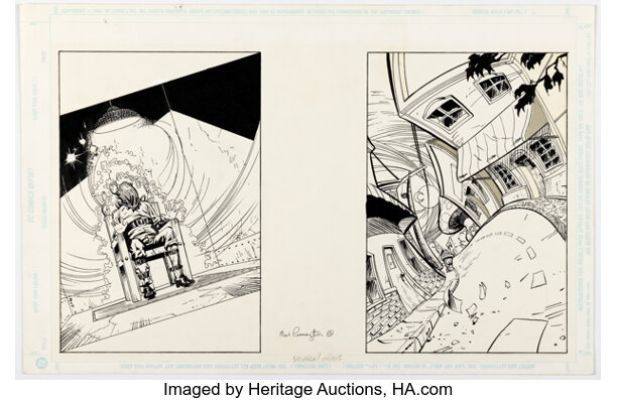 Chris Bachalo and Mark Pennington - Shade the Changing Man Postcard Illustrations Original Art (DC, 1990). (Total: 3 Original Art)