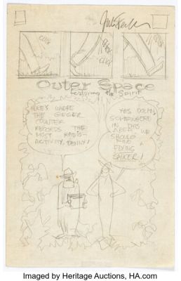 Jules Feiffer The Spirit Section Unpublished Preliminary Original Art (Register and Tribune Syndicate, 1952).