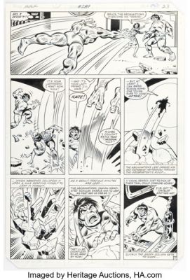 Sal Buscema and Joe Sinnott The Incredible Hulk #289 Story Page 17 Original Art (Marvel, 1983). | Heritage