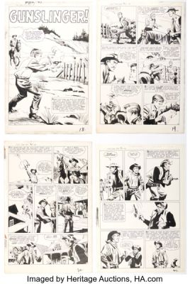 Paul Reinman Two-Gun Kid #64 "Gunslinger!" Complete 5-Page Story Original Art (Marvel, 1963). (Total: 5 Original Art) | Heritage
