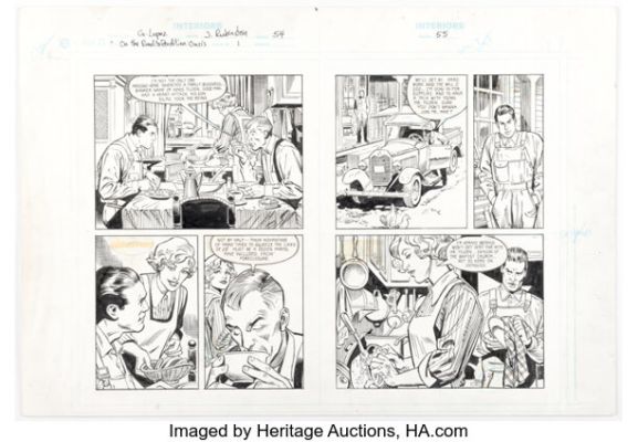 José Luis García-Lopez and Joe Rubenstein On the Road to Perdition: Oasis Story Pages 54 and 55 Original Art (DC/Paradox Press, 2003). | Heritage