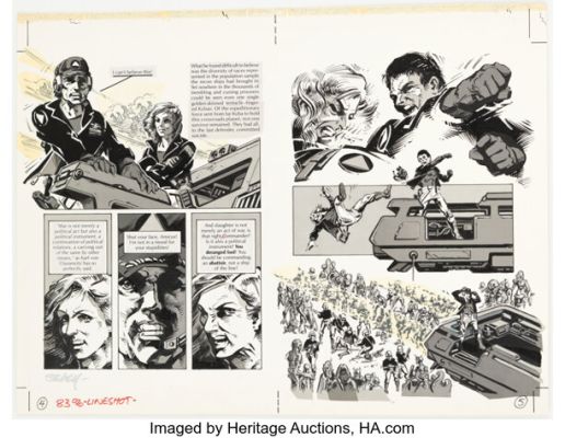 Ken Steacy Epic Illustrated #4 "Sleeping Dogs" Story Pages 4-5 Original Art (Marvel, 1980). | Heritage