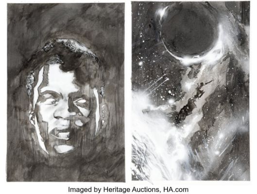 Mitch Gerads Strange Adventures #4 Mister Terrific Cover Original Art Group of 2 (DC, 2020). (Total: 2 Items) | Heritage