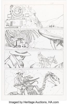 Jeremy Haun Desperadoes: Banners of Gold #5 Story Page 8 Original Art (IDW, 2005).