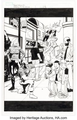 Paul Azaceta and Scott Koblish Target Presents: Reading to the Rescue! #1 Splash Page 14 Original Art (Marvel, 2004). | Heritage