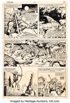 John Buscema and Ernie Chan Conan the Barbarian #100 Story Page 22 Original Art (Marvel, 1979). | Heritage