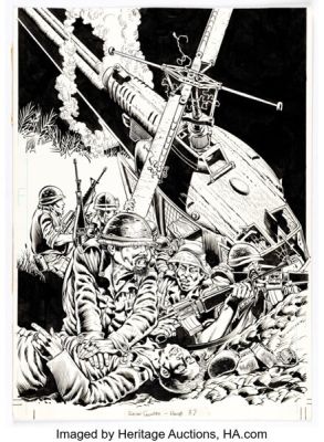 Don Lomax Vietnam Journal #2 Cover Original Art (Apple Press, 1988).