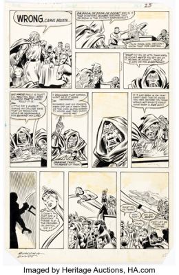 John Buscema and Joe Sinnott Fantastic Four Roast #1 Doctor Doom Story Page 25 Original Art (Marvel, 1982). | Heritage