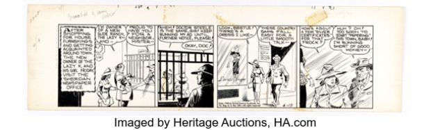 Harry O’Neill Broncho Bill Daily Comic Strip Original Art dated 4-19-45 (United Features Syndicate, 1945). | Heritage