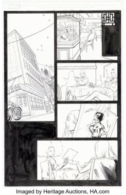Khari Evans and Jimmy Palmiotti Daughters of the Dragon #1 Story Page 16 Original Art (Marvel, 2006).