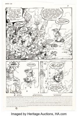 Sergio Aragonés Groo the Wanderer #26 Story Page 1 Original Art (Marvel, 1987). | Heritage