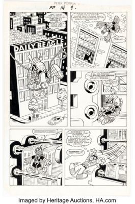Joe Albelo and Pierre Fournier Peter Porker, the Spectacular Spider-Ham #14 Story Page 7 Original Art (Marvel, 1987). | Heritage