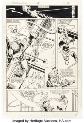 David Mazzucchelli and Vince Colletta The Further Adventures of Indiana Jones #14 Story Page 20 Original Art (Marvel, 1984). | Heritage
