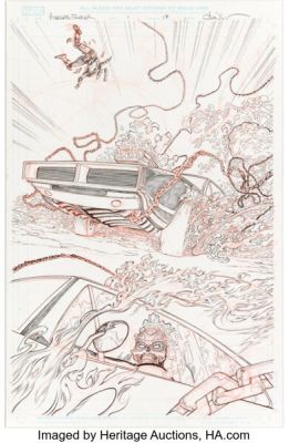 Aaron Kuder Avengers Forever #1 Story Page 17 Pencils Original Art (Marvel, 2022).