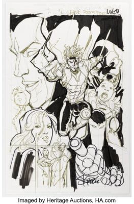 Steve Skroce Gambit #1 Cover Preliminary Original Art (Marvel, 1999).