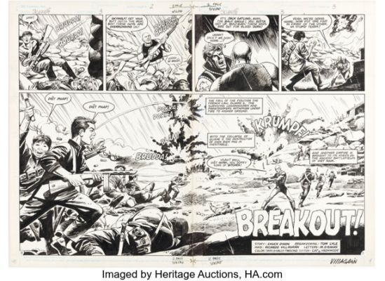 Tom Lyle and Ricardo Villagrán Skywolf #3 Double-Page Spread 2-3 Original Art (Eclipse, 1988). | Heritage