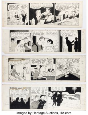 Frank King Gasoline Alley Daily Comic Strips Original Art Group of 4 (Chicago Tribune, 1947-48). (Total: 4 Original Art) | Heritage