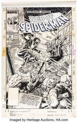 Alex Saviuk Web of Spider-Man #56 Cover Original Art (Marvel, 1989). | Heritage