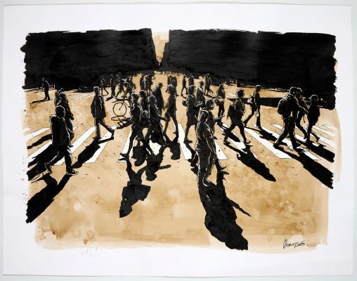 Chabouté, Illustration... | Lot 90 - CHABOUTÉ, illustration de grand format à l’encre de... | Tessier Sarrou