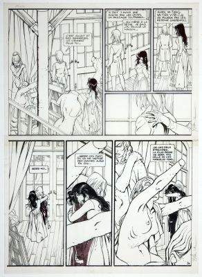 Yslaire - Sambre,... | YSLAIRE - Sambre, planche n°34 à l’encre de Chine sur... | Tessier Sarrou