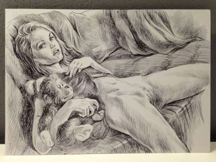 Lolita - Disegno Originale Sexy "Il mio peluche preferito" - Page volante | Catawiki