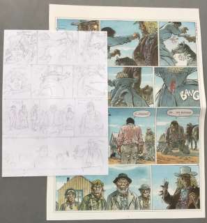 Hermann - Crayonné original - Duke T1 - La Boue et le sang - (2016) | Catawiki